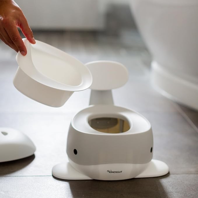 Kindsgut Potty Training Toilet in Whale Design, Designed in Germany, Potty Training in a Beautiful Design, Light Grey