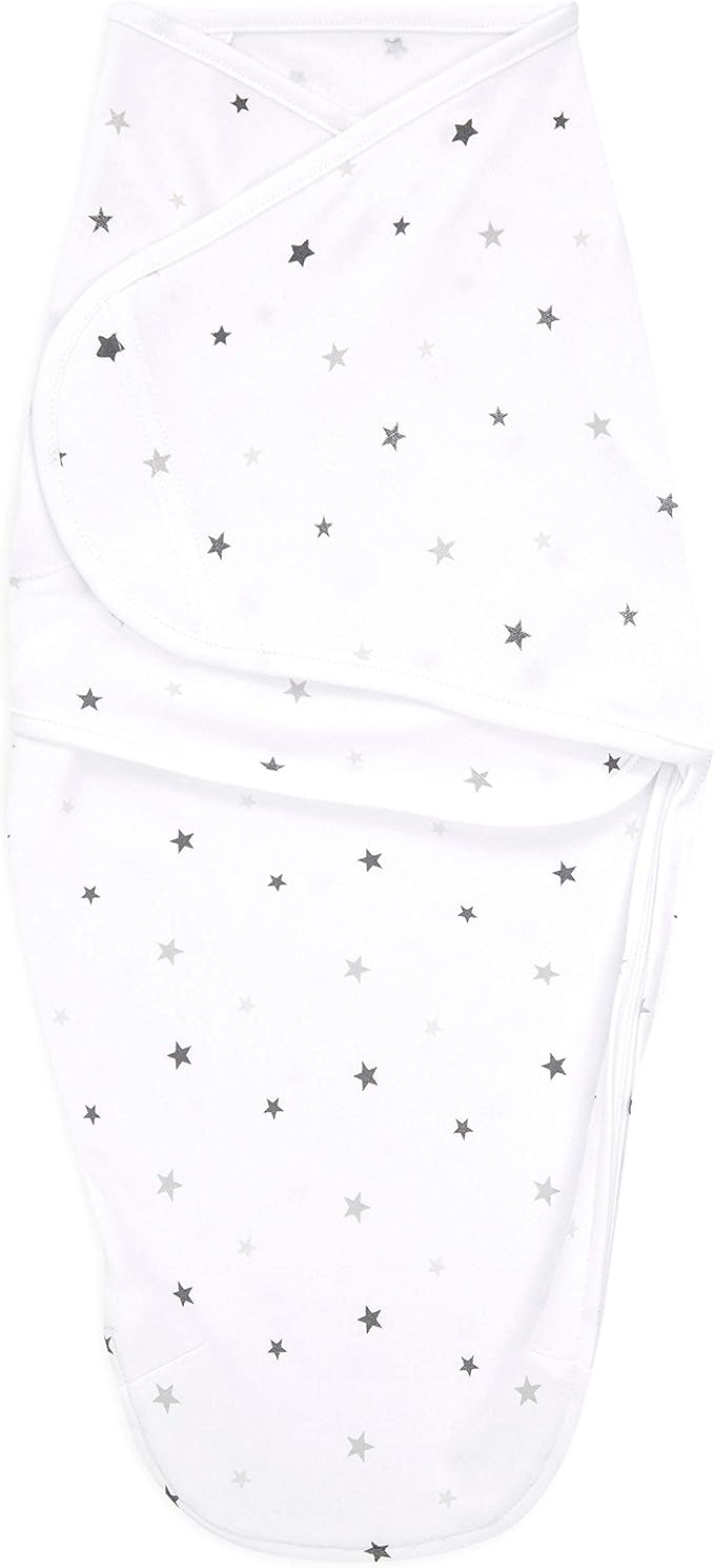 aden + anais Essentials Easy Swaddle Wrap Quick Change with Bottom Zipper, Snug Cotton Knit Baby Wrap Swaddle Blanket for Newborns, TOG 1.0, 5 Pack, Starlit, 0-3 Months, Small/Medium