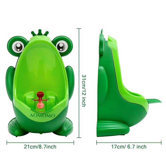 Urinal for Toddlers Boys with Frog Funny Aiming Target,Frog Urinal Potty Training (CrownFrog)