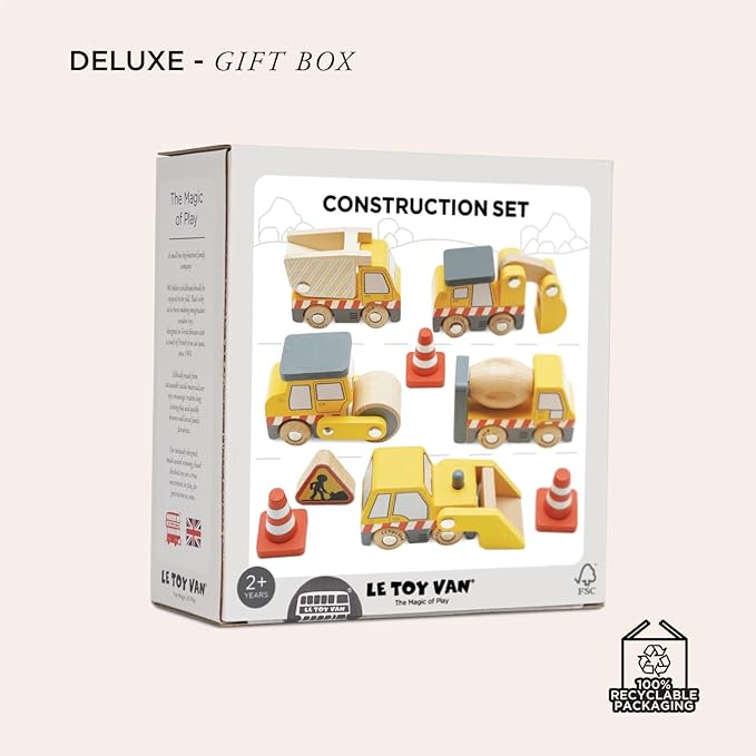 Le Toy Van Wooden Construction Vehicles Set