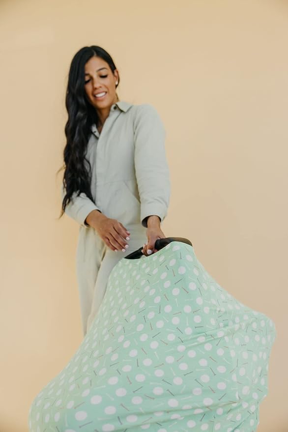 Copper Pearl Multi-Use Cover: Car Seat Covers, Nursing Cover, and Stroller Cover for Sun - Stretchy Fabric, All-Season Use, Stylish Designs, Easy Access for Moms - Bogey