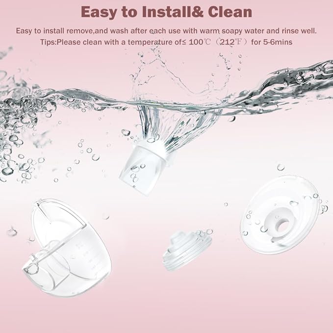 Two Full Breast Pump Parts only Compatible with Momcozy M5 Breast Pump, Not for Others,Including 8pcs Flange Inserts 15/17/19/21mm*2, 24mm Flange*2, Collector*2, Duckbill Valve*2,Diaphragm*2