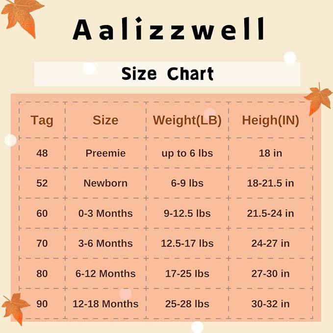 Aalizzwell Preemie Newborn Infant Baby Girls Clothes Ribbed Romper Bodysuit Pants Set Fall Winter Outfits