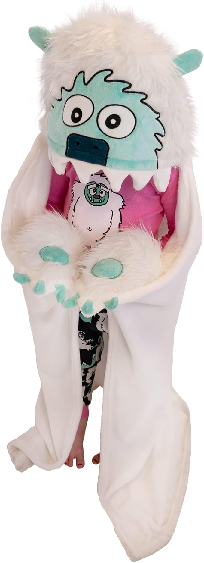 Lazy One Wearable Hooded Blanket for Kids, Animal Hooded Blanket (Yeti)