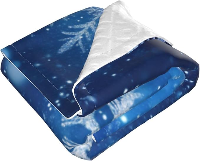 Baby Blanket Snowflake Snow Christmas Pattern Winter for Boy Girl Newborn 30x40 Inch Toddler Infant Nursery Throw Blankets Double Layer Comfy Soft Plush Stroller Crib Quilt
