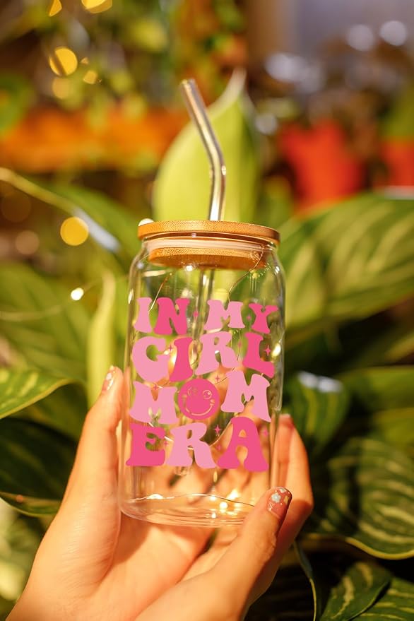 NewEleven Gifts For Girl Mom - Gift For A Mom Of Girls, Pregnant Moms, Expecting Moms, Mama, Mother To Be, Mommy To Be, First Time Mommy - 16 Oz Coffee Glass