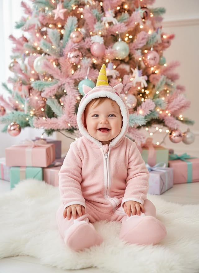 PATPAT Fleece Hooded Footed Romper Clothes, Soft Warm Footie Covers, Car Seat Friendly, Easy Zip, Cute Boy Girl