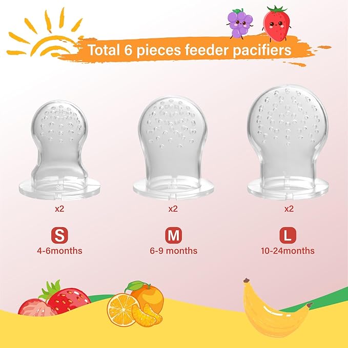 Baby Fruit Feeder,Teething Toys,Silicone teethers for Babies 3-12 Months for Baby Feeding