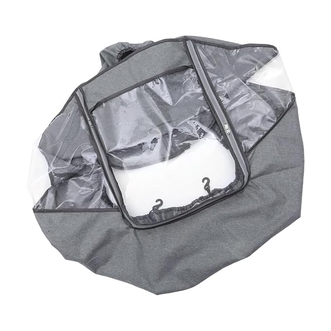 Stroller Rain Cover, Universal Baby Travel Weather Shield Waterproof Windproof Protection Breathable Protect from Dust with Storage Pocket for Most Single Strollers Jogging Pushchairs