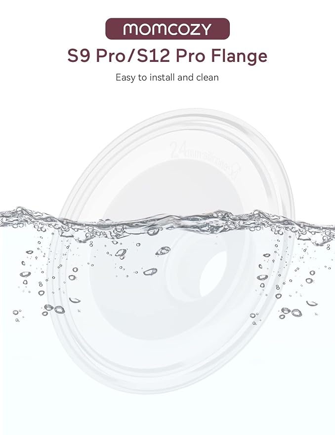 Momcozy Original S9 Pro/S12 Pro Replacement Accessories, Only Compatible with Momcozy S9 Pro/S12 Pro Breast Pump NOT for S9/S12(24mm Single-Sealed Flange,1 Pack)