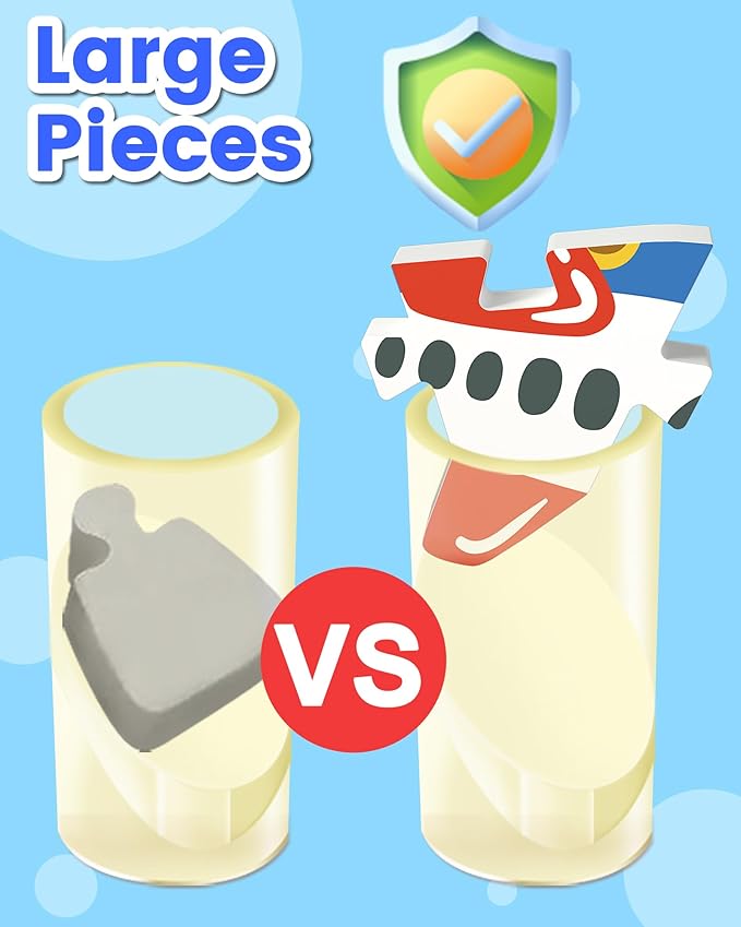 Benresive Wooden Toddler Puzzles, Montessori Toys for 1 2 3 Year Old Boys, Toys for 1 2 3 Year Old Boy Birthday Gifts, 6 Pack Vehicle Toddler Learning Educational Puzzles