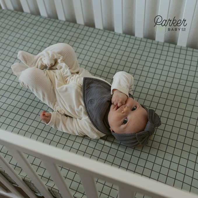 Parker Baby Muslin Bandana Drool Bibs | 100% Soft Muslin Cotton, Absorbent & Adjustable | Stylish Teething & Drooling Bibs