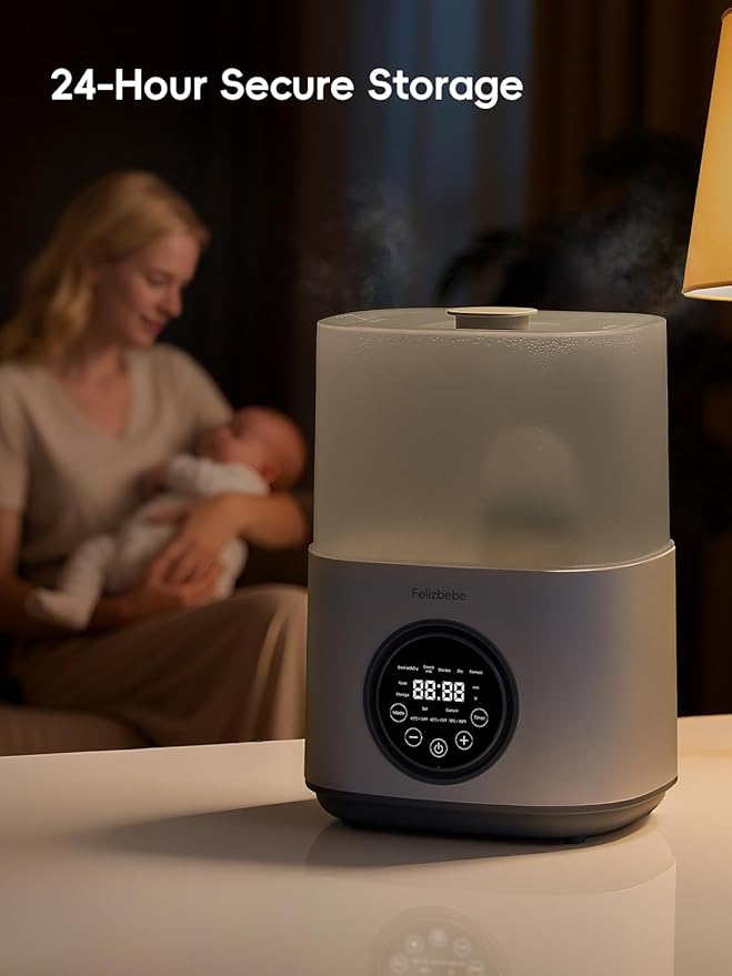 Bottle Sterilizer and Dryer, with Breastmilk Warmer, Large Capacity Baby Bottle Steam Sterilizer and Dryer for Baby Bottles, Pacifiers, Pump Parts, Touch Screen & Auto-Off, Premium Quality (White)