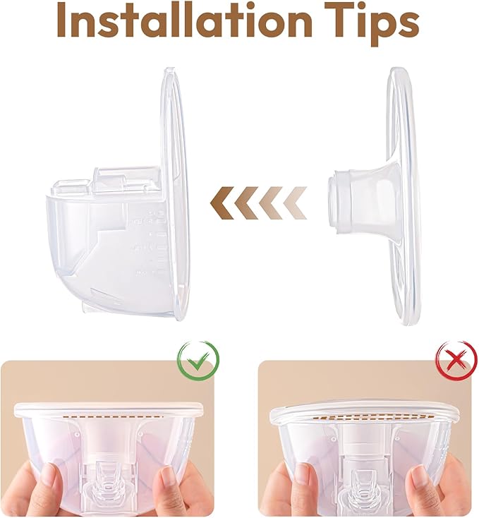 NCVI Replacement Milk Collector Cup Compatible with NCVI Wearable Breast Pump 8111/8131, Breast Pump Accessories, 24mm Flange, 1 PC