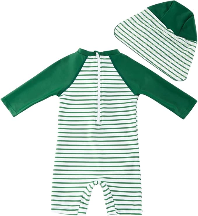 UMELOK Baby Boys UPF 50+ Sun Protection One Piece Rashguard Swimsuit with Snap Bottom