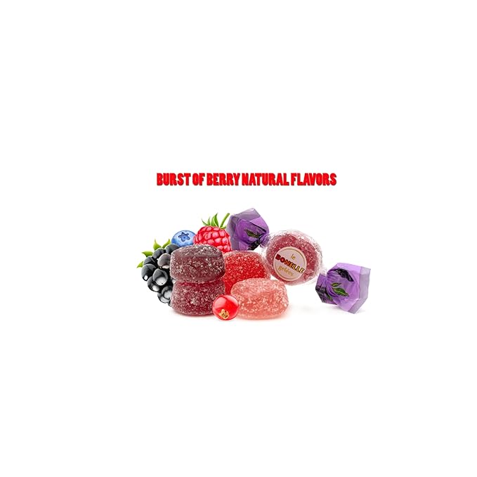 Premium Italian Berry Jelly Candies - 2.25lb 4 Flavors Berry Assortment - Vegan, Gluten Free, Natural Flavors, Individually Wrapped, Perfect For Celebrations & Gifting Bulk (36 Oz) Made In Italy