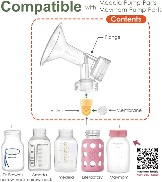 Maymom Breast Pump Accessories Compatible with Medela Pump in Style Pumps, Large Breastshields (27 mm (Large))