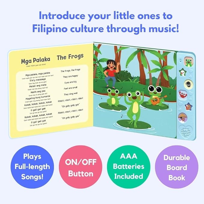 I Love to Sing in Tagalog: Animal Songs, Press and Play Interactive Songbook, Tagalog Books for Toddlers, Baby Books, Tagalog for Children