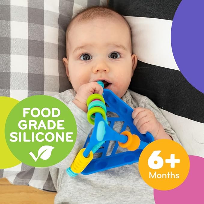 Mobi Wigloo Activity Toy - Sensory Activities for Toddlers and Kids, Teething Toy Made with Food Grade Silicone, BPA and Phthalate Free - Babies 6-12 Months and Up, Pack of 1