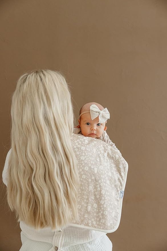 Copper Pearl Premium Baby Burp Cloths - 3-Pack Large Cotton Burp Cloths, Extra Soft Spit Up Rags with 3 Absorbent Layers, Perfect for Baby Boy Gifts (21" x 10" Size, Timber Set)