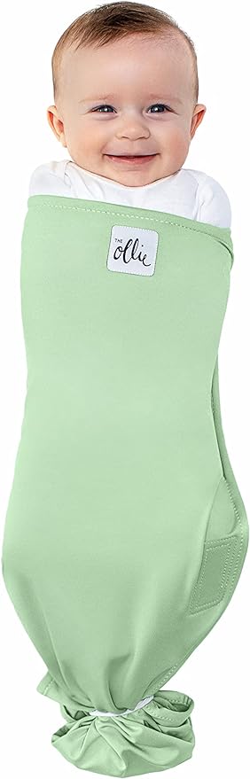 The Ollie Swaddle – Adjustable Baby Swaddle for Newborns | Pediatrician-Approved for Safe Sleep | Easy Closure | Arms-Out | Lightweight, Machine-Washable | Easy Diaper Access