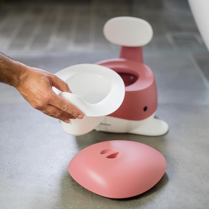 Kindsgut Potty Training Toilet in Whale Design, Designed in Germany, Potty Training in a Beautiful Design, Dusty Pink
