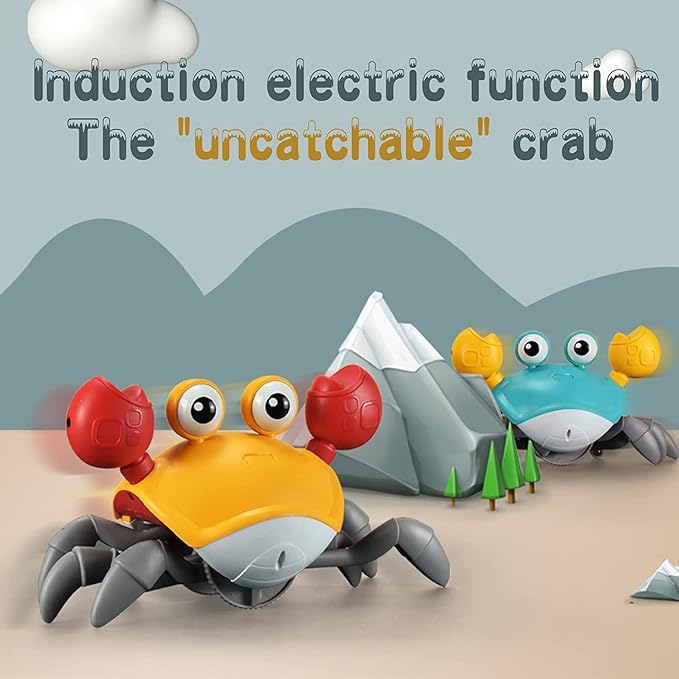 Yeaye Crawling Crab Baby Toys Infant - Tummy Time Toy Gifts for 3 4 5 6 7 8 9 10 11 12 Boy Girl with Learning Crawl System Music for 0-6 6-12 12-18 36 Months Walking Toddler Birthday Gift(Green)