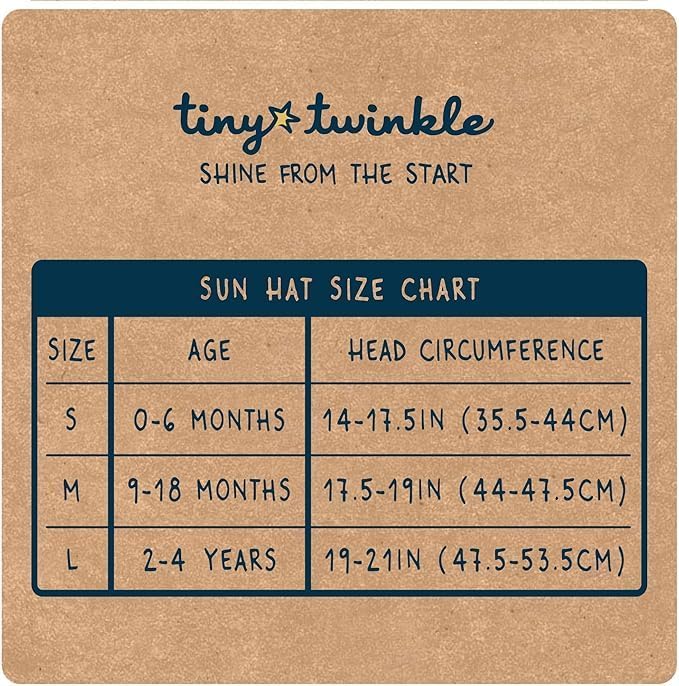 Tiny Twinkle Sun Protection Baby Flap Hat with UPF 50+ Sun Protection for Baby and Toddler Boys and Girls