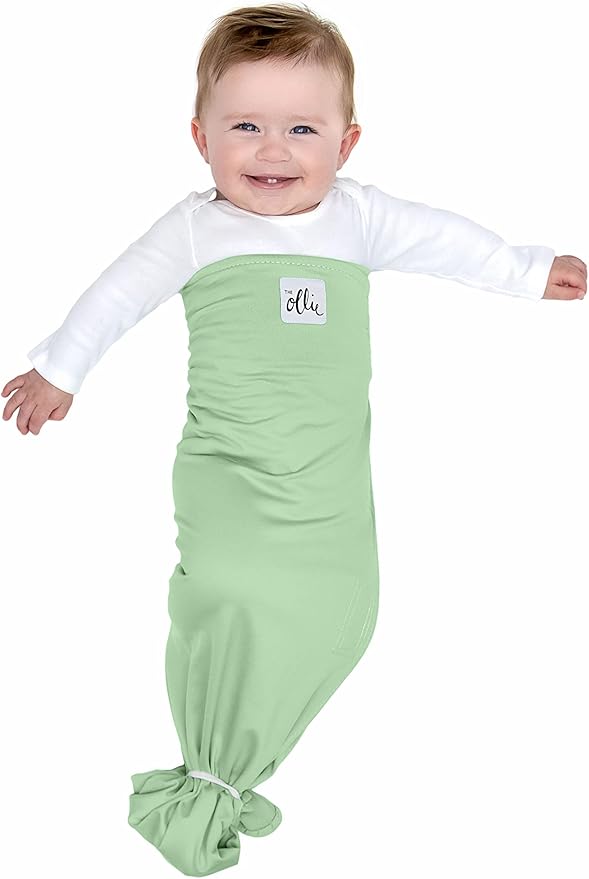 The Ollie Swaddle – Adjustable Baby Swaddle for Newborns | Pediatrician-Approved for Safe Sleep | Easy Closure | Arms-Out | Lightweight, Machine-Washable | Easy Diaper Access