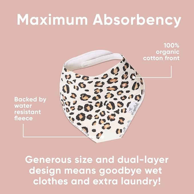 Copper Pearl 4 Pack Soft Cotton Baby Bibs for Drooling and Teething, Absorbent Drool Bibs for Baby Girl and Boy, Adjustable to Fit Newborns to Toddlers, Tons of Styles (Zara)