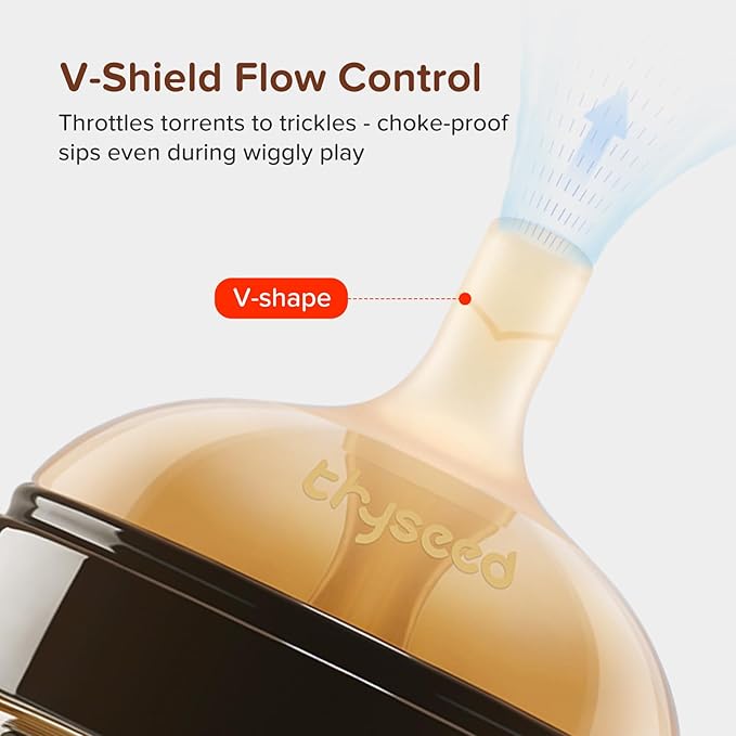 Thyseed PPSU Weighted Straw Cup with Handles Toddlers Transition Bottles to Sippy Cups No Spill Learner Milk Water Baby Bottle Soft Silicone Spout Dishwasher Safe BPA Free 6+ Months 10oz/300mL 2 Pack