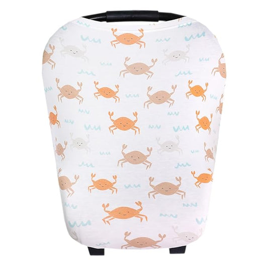 Copper Pearl Multi-Use Cover: Car Seat Covers, Nursing Cover, and Stroller Cover for Sun - Stretchy Fabric, All-Season Use, Stylish Designs, Easy Access for Moms - Tide