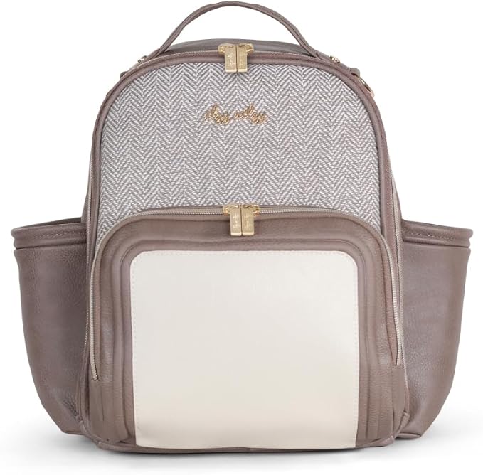 Itzy Ritzy Unisex Baby Mini Diaper Bag, Vanilla Latte-Plus