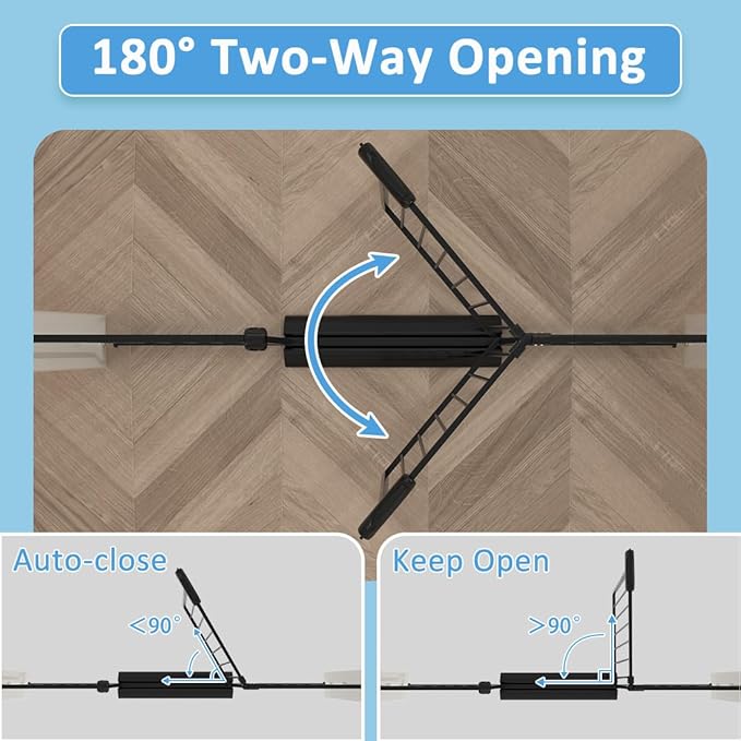 TSAYAWA Baby Gate Extra Wide Fits 29.51-85.81 inch Wide Opening - Dog Pet Gates for Doorways Stairs No Drilling Pressure Mounted - Large Child Safety Gate Indoor Outdoor Black