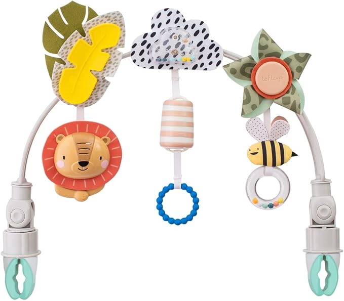 Taf Toys Savannah Adventures Arch | Activity Arch with Fascinating Toys, Stimulates Baby’s Senses & Motor Skills Development | Newborn & Baby Toys 3-6 Months | Use on Strollers, Bassinets, Crib