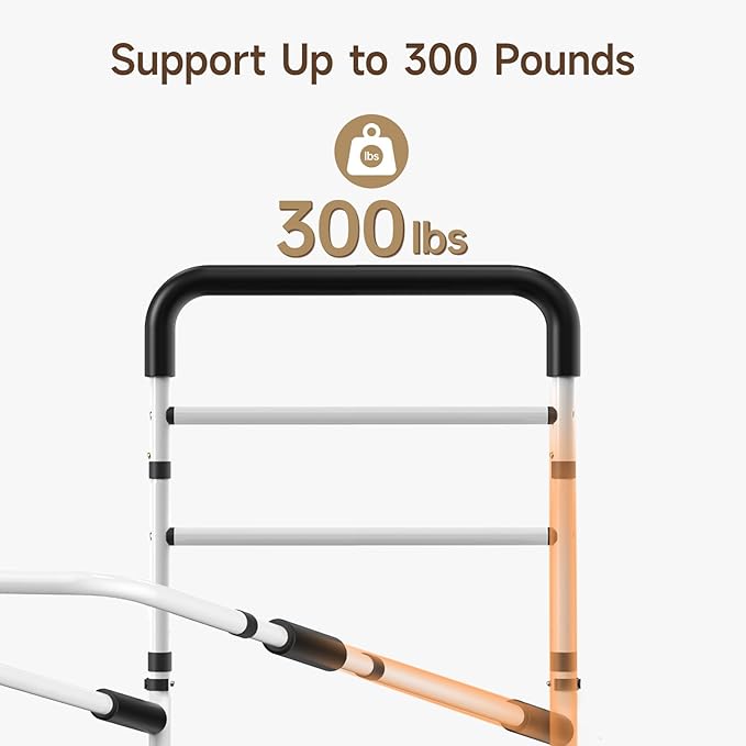 WAYES Bed Rails for Elderly Adults - Bed Safety Handle, Adjustable Height, Fits King, Queen, Full, Twin Bed