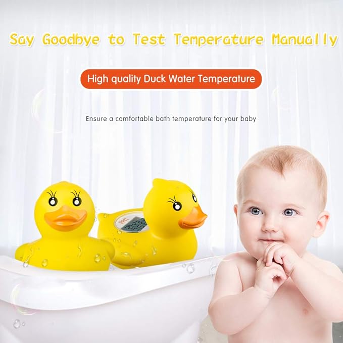b&h Baby Thermometer, The Infant Baby Bath Floating Toy Safety Temperature Thermometer (Lady Duck)