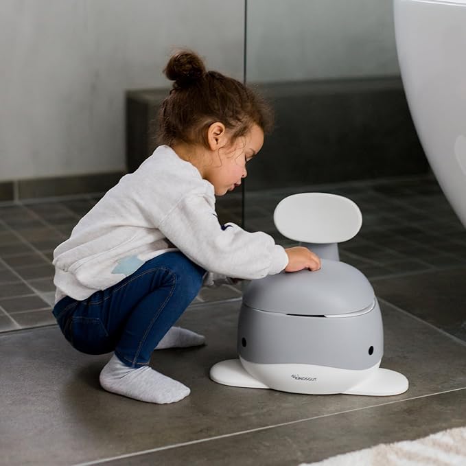 Kindsgut Potty Training Toilet in Whale Design, Designed in Germany, Potty Training in a Beautiful Design, Dark Grey