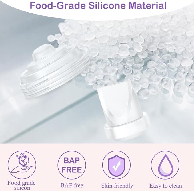 6Pcs Duckbill Valves and 2Pcs Diaphragm Compatible with Momcozy M5 Breast Pump, Breast Pump Replacement Accessories for Momcozy M5, Replacement Accessories