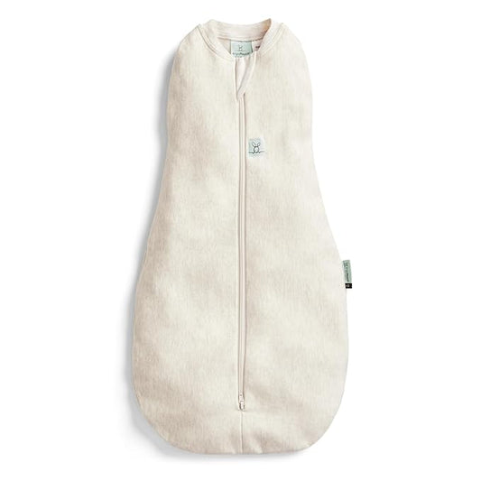 ergoPouch Cocoon Swaddle Sack 0.2 TOG - Baby Sleep Sack, Gentle Snug Fit Helps Calm Startle Reflex, Ideal for Arms In/Out Sleeping, Soft Breathable Fabric for Better Sleep (0-3 Months, Oatmeal Marle)