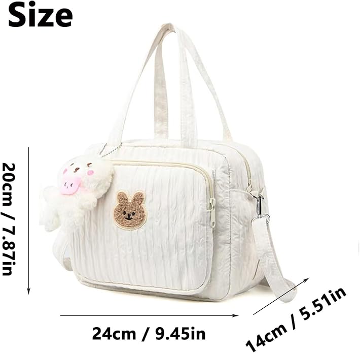 Baby Diaper Bag Tote, Cute Small Crossbody Nappy Mommy Bag, Lightweight Travel & Hospital Multifunction Storage Tote