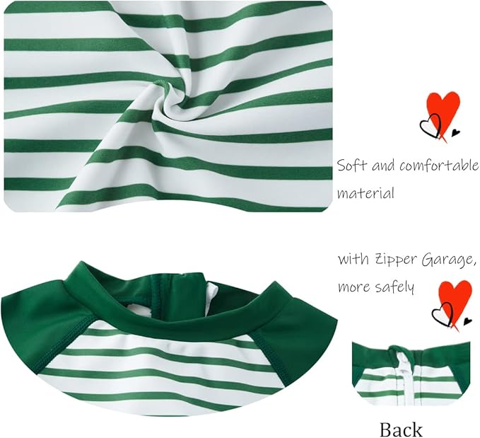 UMELOK Baby Boys UPF 50+ Sun Protection One Piece Rashguard Swimsuit with Snap Bottom