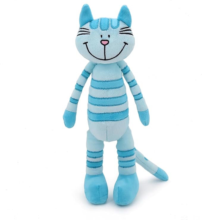 13" Blue Huggable Standing Cat Stuffed Animals Plush Toy,Stuffed Cat Plush Toys for Girls,Cat Toys for Kids,Great Gift for Children,Birthday,Baby Shower,Christmas,Machine Washable