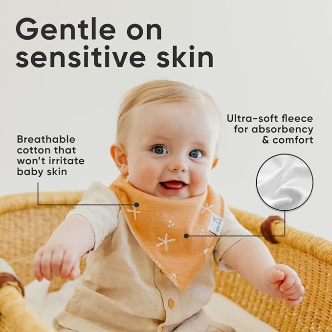 Copper Pearl Baby Bandana Drool Bibs for Drooling and Teething 4 Pack Gift Set Cove