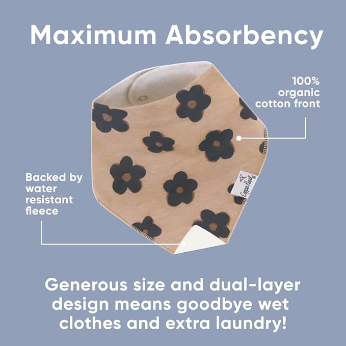 Copper Pearl Baby Bandana Drool Bibs for Drooling and Teething 4 Pack Gift Set Gemma in Tan