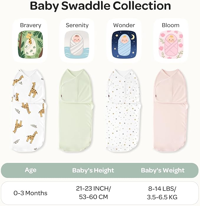 Momcozy Swaddles for Newborns, Quiet Fastner Suitable for Infant 0-3 Months, New-Parent-Friendly Swaddle Sack, Reduce Startle Reflex, Newborn Boys Girls Registry Essentials, 2-Pack, Serenity