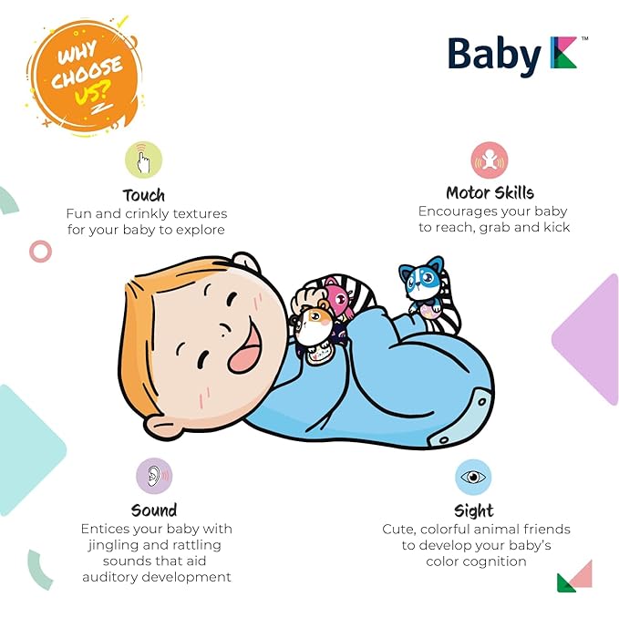 Rattles Socks for Girls & Boys (Pet Set) - Toys 6-12 Months - Wrist Rattles and Foot Rattles - Baby Toys for Newborns As Gift - Easy to Wear Baby Rattle Toys