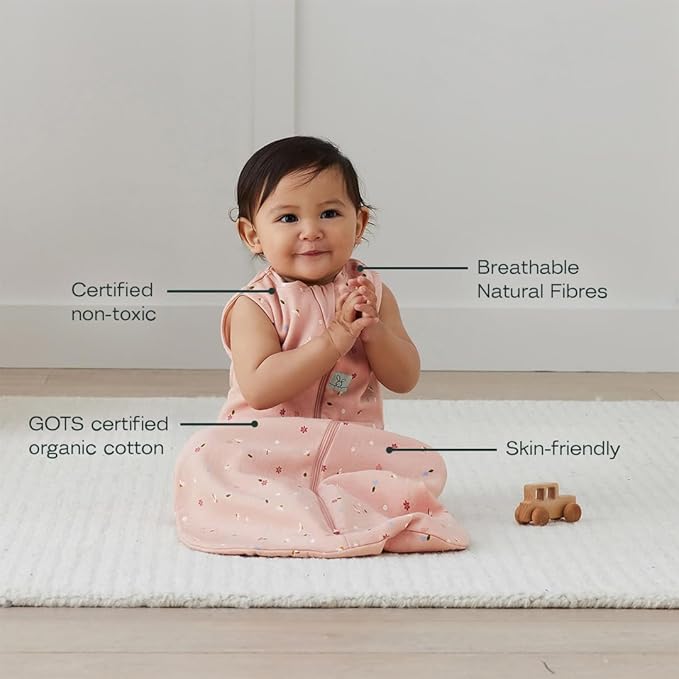 ergoPouch 2.5 Tog Jersey Sleeping Bag – Arms-Out Baby Sleep Sack – Soft, Breathable & Comfortable (3-12 Months, Daisies)