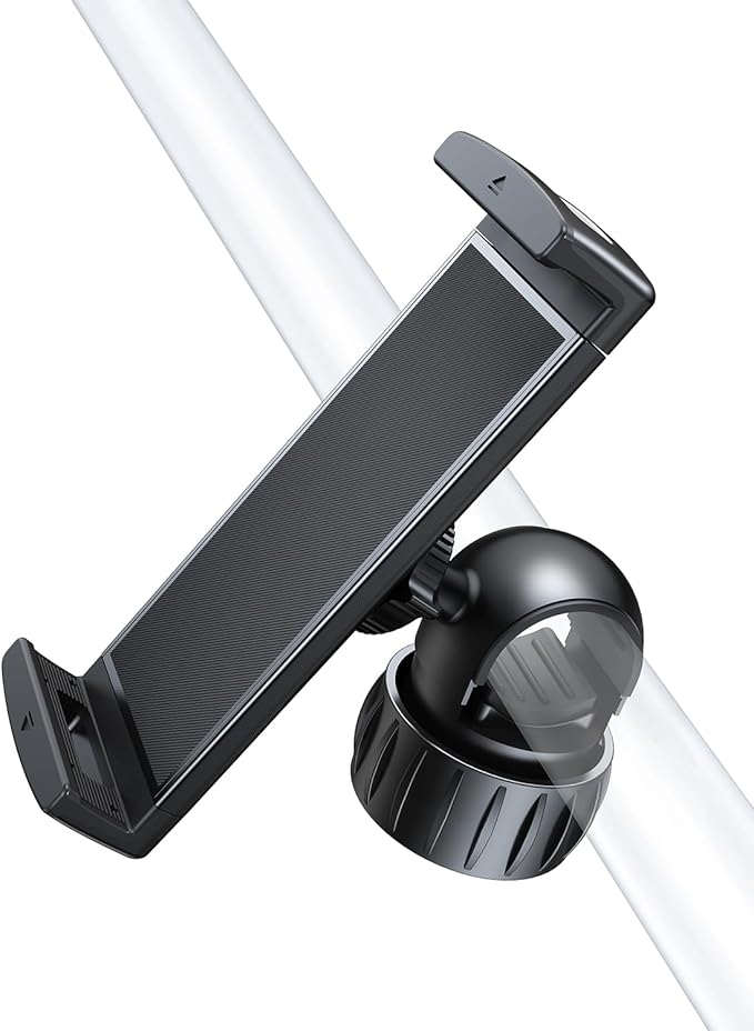 OATSBASF Stroller Phone Holder, Cell Phone Mount Pole Clamp for Baby Stroller, 360 Degree Rotation Phone Holder for Stroller Golf Cart Bike Shopping Carts, for iPhone 16 15 Pro Max 14 13, Smartphones