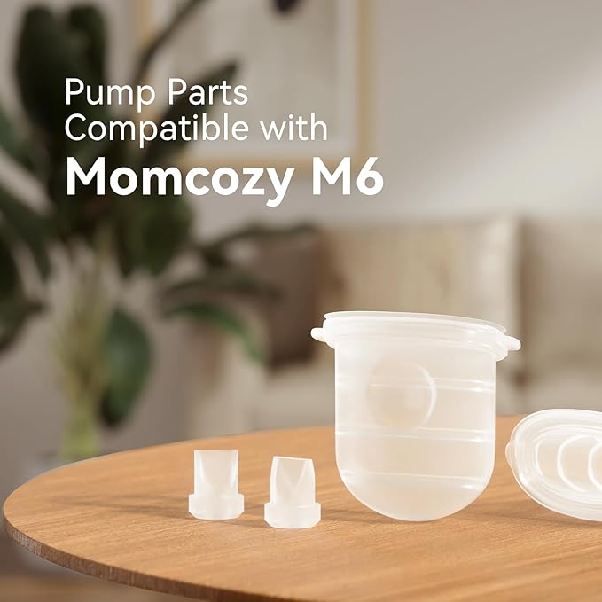 Diaphragm & Duckbill Valve Set Compatible with Momcozy M6 Breast Pump, Includes 4 Duckbill Valves and 2 Diaphragms, Pump Parts Works with Mobile Style M6